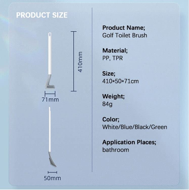 FLETIX Golf Shape Toilet Brush Cleaner L Shape Toilet Brush Golf Head Cleaner Flexible Deep Cleaning Silicone Brush for Quick & Easy Cleaning of Home, Bathroom, Wash Basin (Multicolor) (1) - Image 2