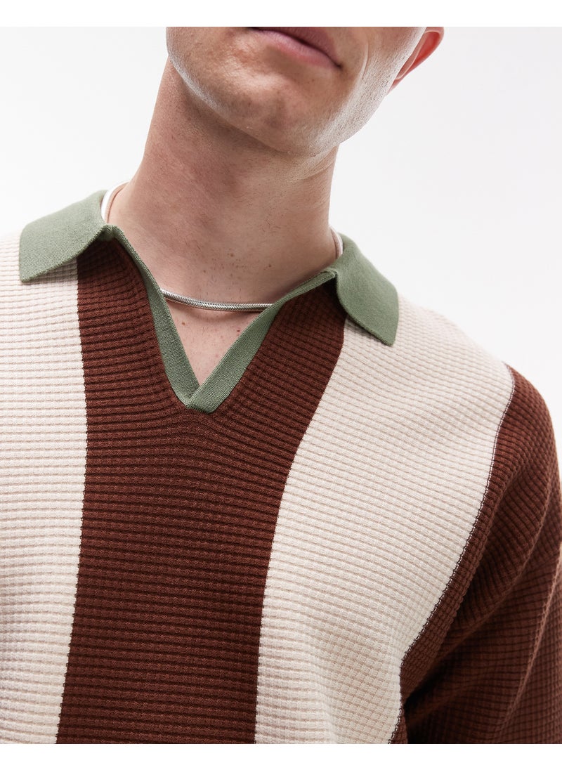 TOPMAN Color Block Reverse Polo  - Image 3