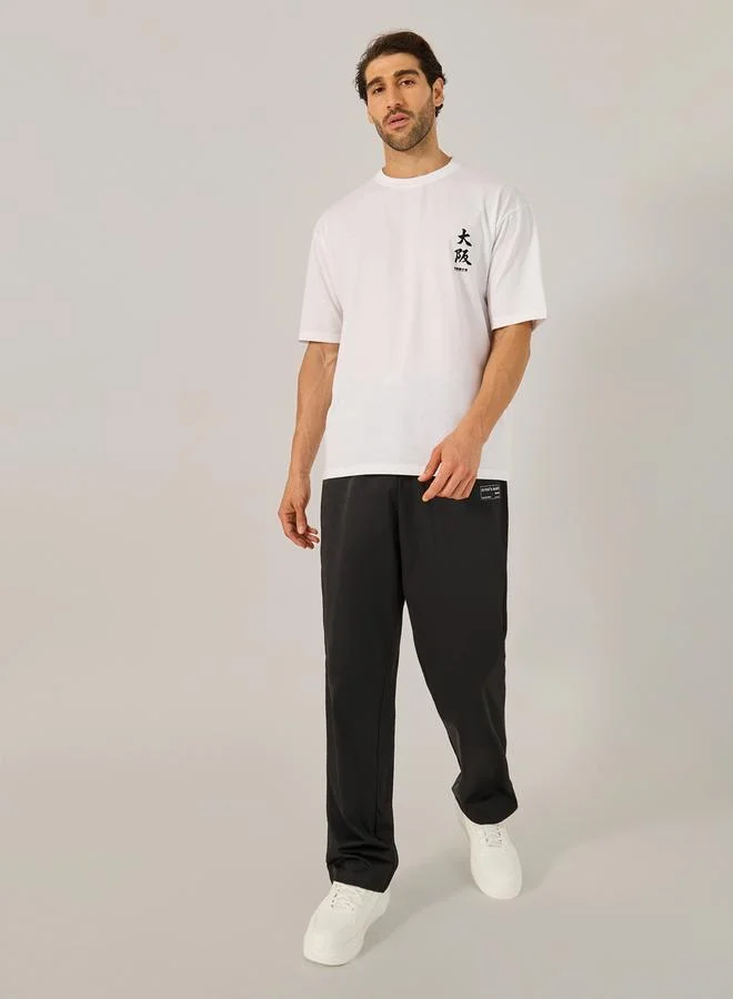 Styli Text Graphic Print Oversized T-Shirt