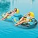 Sunrio 2025 New Upgrade 2 Person Double River Tubes for Floating Heavy Duty Inflatable Floating Lounger Premium Water Rafts Pool Float Above Lake and River for Adults GreenYellow - Image 3
