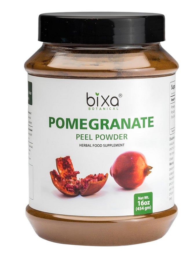 bixa BOTANICAL Pomegranate Peel Powder | Punica granatum | 1 Pound / 16 OZ | Ayurvedic Herbal Supplement | Gluten Free, Non-GMO, Steam Treated, Vegan, 100% Pure. - Image 1