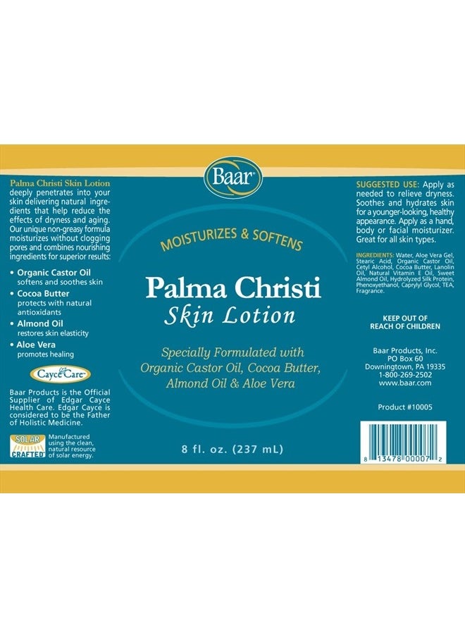 baar Palma Christi Skin Lotion - Organic Castor Oil, Cocoa Butter, & Aloe Vera, 8 fl. oz.  - Image 5