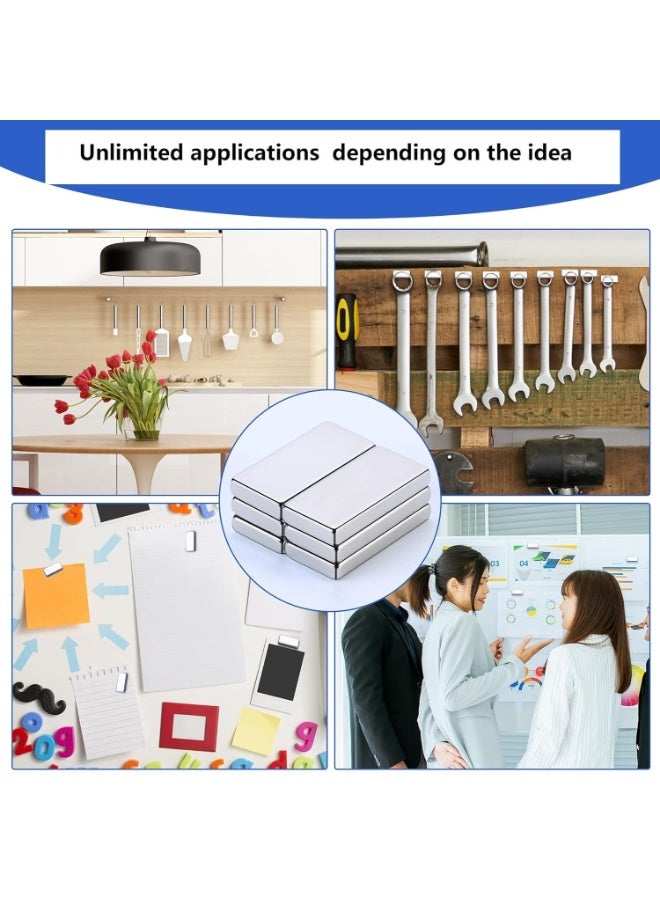 يوڠام مغناطيسات كتلية قوية، عبوة من 20 قطعة، بقياس 20 مم × 10 مم × 3 مم، مصنوعة من مغناطيس دائم بدرجة N35 للاستخدام في المشاريع الحرفية وورش العمل وتنظيم المنزل، مغناطيسات صغيرة متينة وقوية. - Image 5