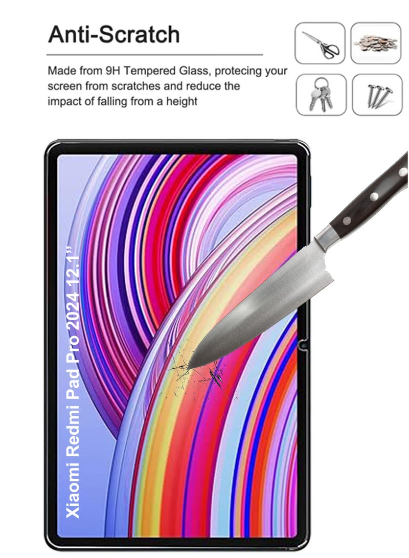 2 Pack Xiaomi Redmi Pad Pro 12.1 Inch 9H Ultra HD Tempered Glass Screen Protector For Xiaomi Redmi Pad Pro 12.1 Inch - Clear - Image 2