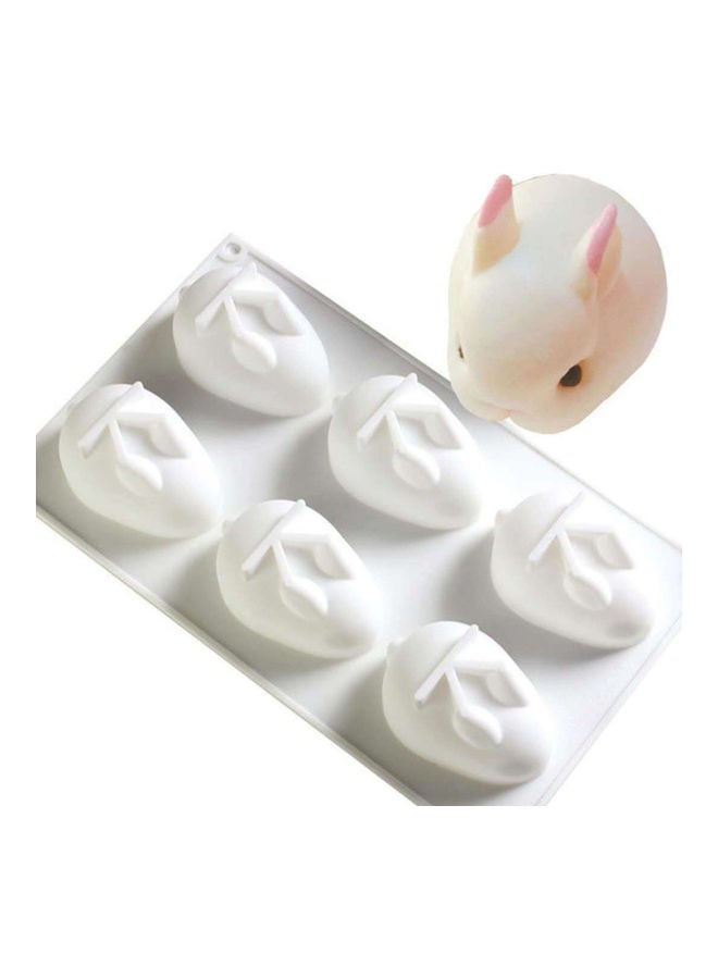 NIBEMINENT Rabbit Shape Cake Mold White 15x9x5cm - Image 1