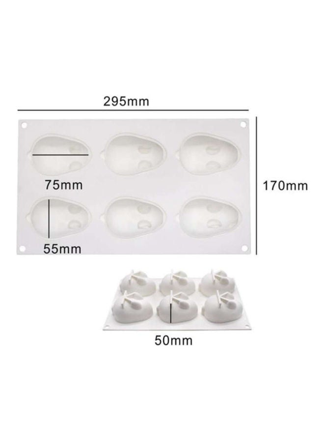 NIBEMINENT Rabbit Shape Cake Mold White 15x9x5cm - Image 5