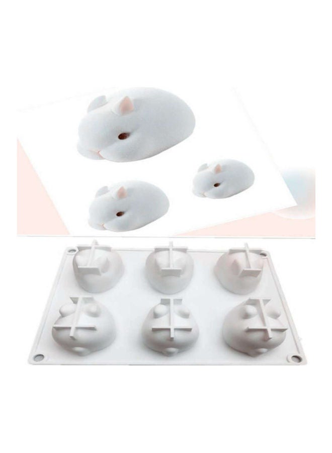 NIBEMINENT Rabbit Shape Cake Mold White 15x9x5cm - Image 3