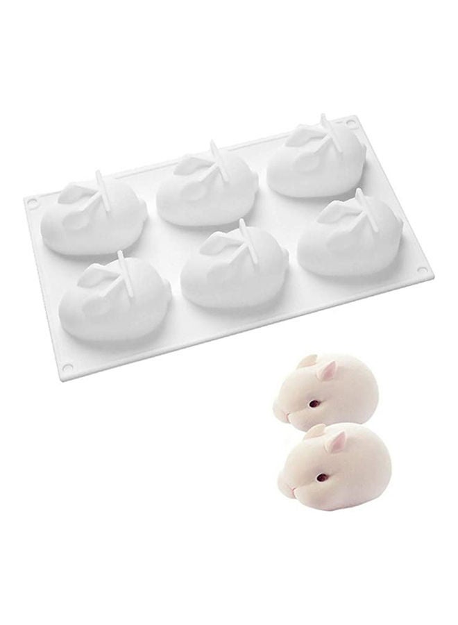 NIBEMINENT Rabbit Shape Cake Mold White 15x9x5cm - Image 4