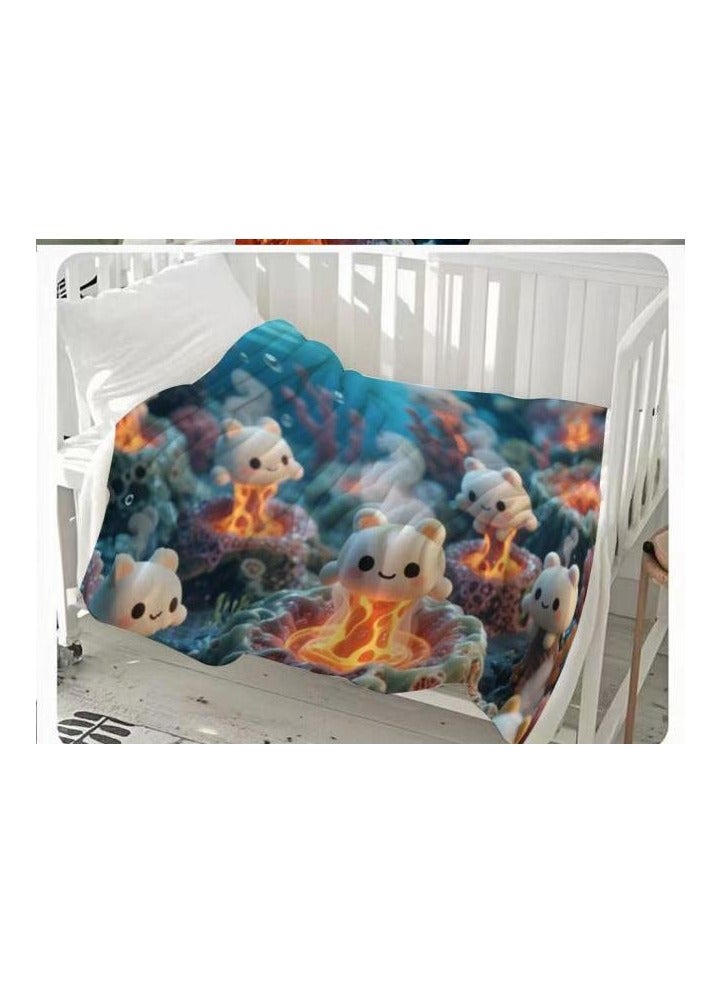 عام بطانية رقيقة من الفانيلا (دافئة ومريحة، ومناسبة للنوم، واستخدام الألعاب، وإزالة الغبار والرمل) 150 سم * 200 سم - 165 - Image 3