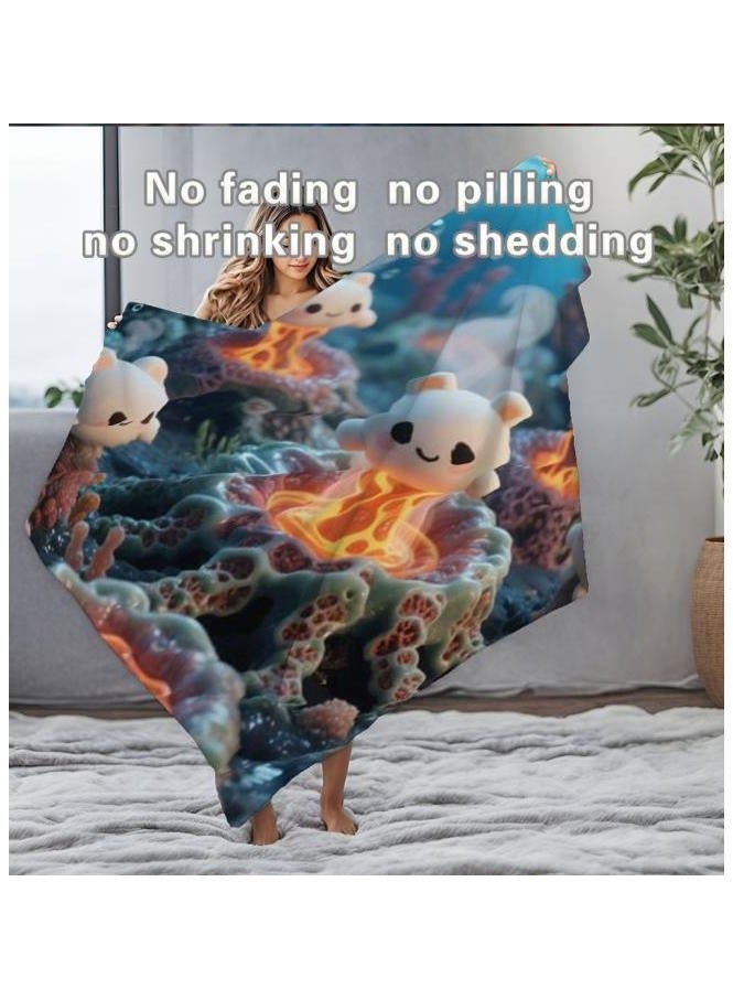 عام بطانية رقيقة من الفانيلا (دافئة ومريحة، ومناسبة للنوم، واستخدام الألعاب، وإزالة الغبار والرمل) 150 سم * 200 سم - 165 - Image 5