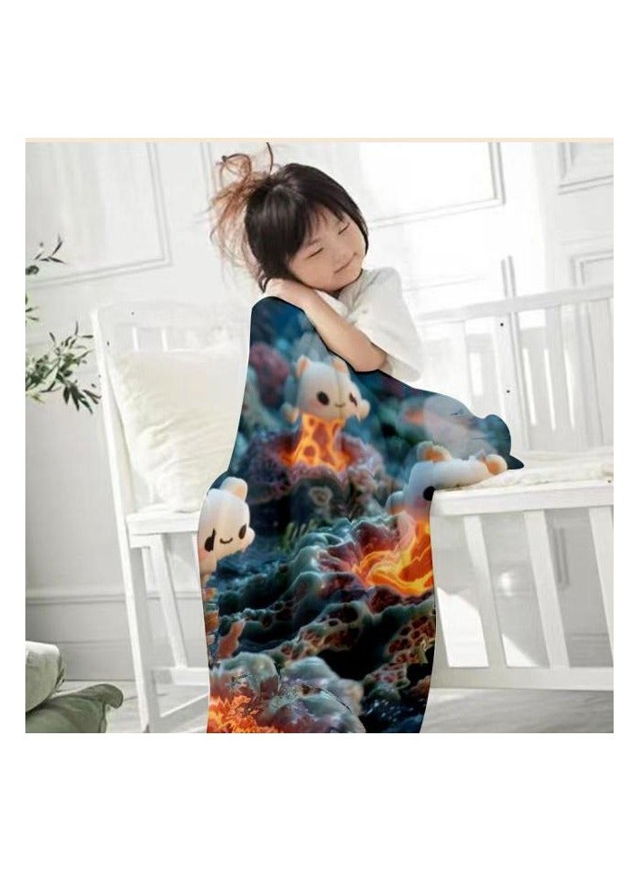 عام بطانية رقيقة من الفانيلا (دافئة ومريحة، ومناسبة للنوم، واستخدام الألعاب، وإزالة الغبار والرمل) 150 سم * 200 سم - 165 - Image 4