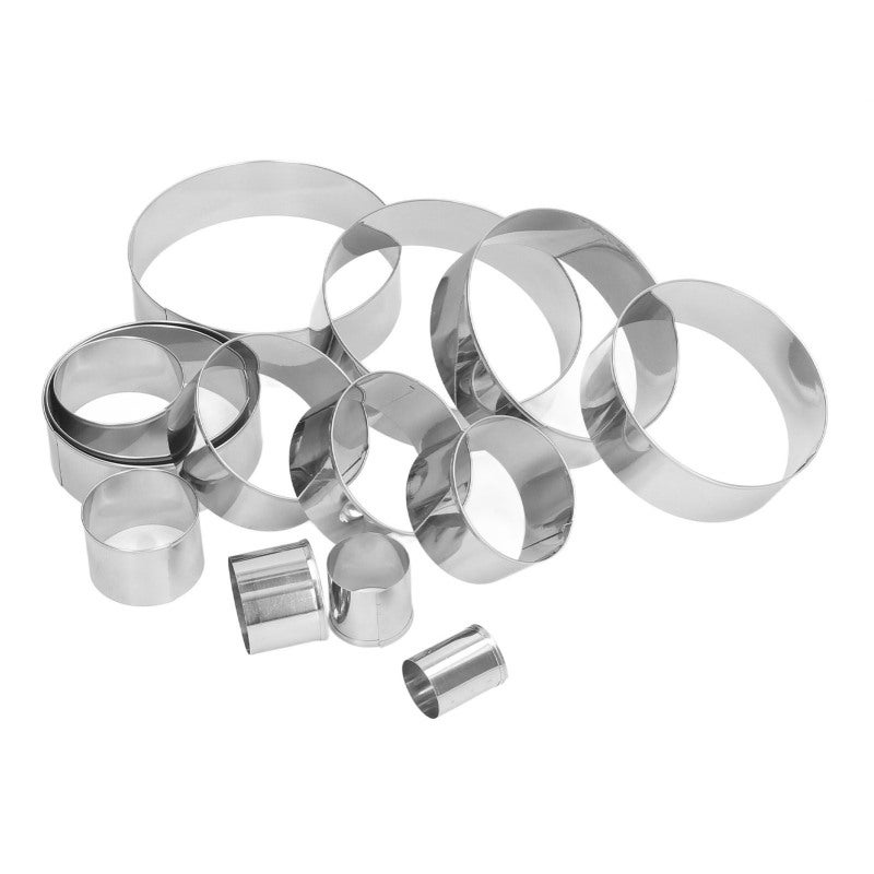 RYJ 14Pcs Cake Ring Mold Stainless Steel Round Bread Cutter Mold Cooking Accessory for Kitchen - Image 5