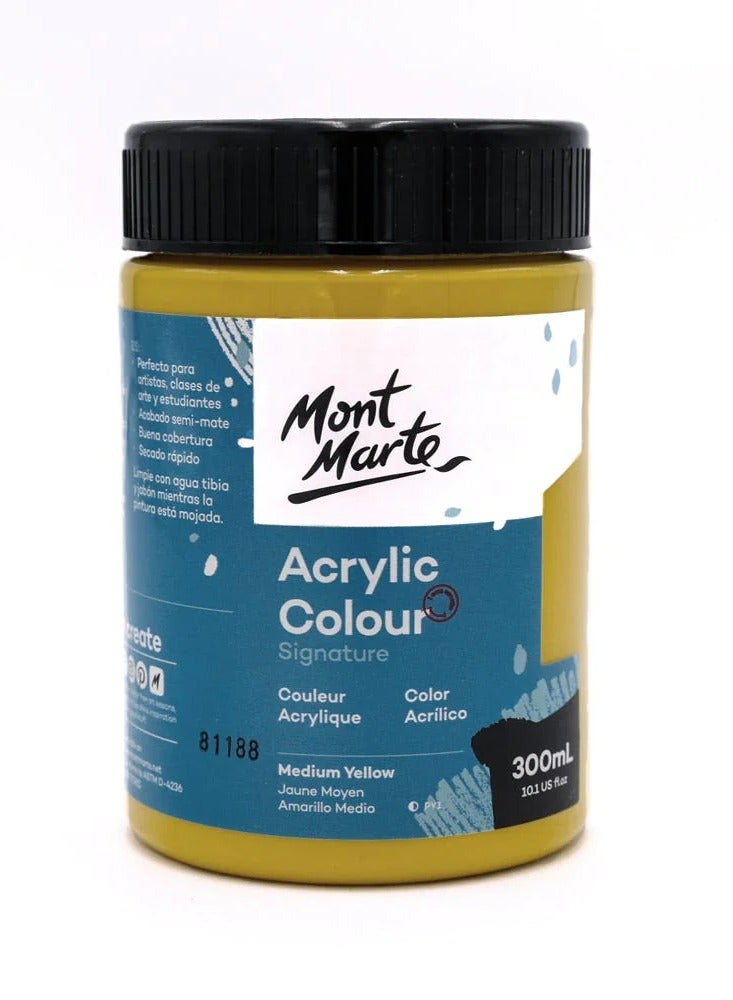 ألوان أكريليك من مونت مارت بسعة 300 مل - أصفر متوسط