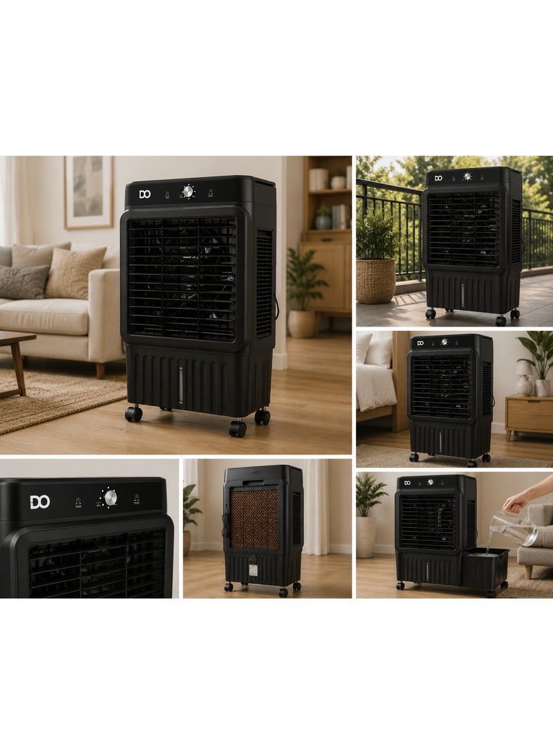 ido Evaporative Air Cooler 110L, 420W, 3 Speeds, 4 Freon Gel Packs - Black - Model AC110L-BK - Image 3