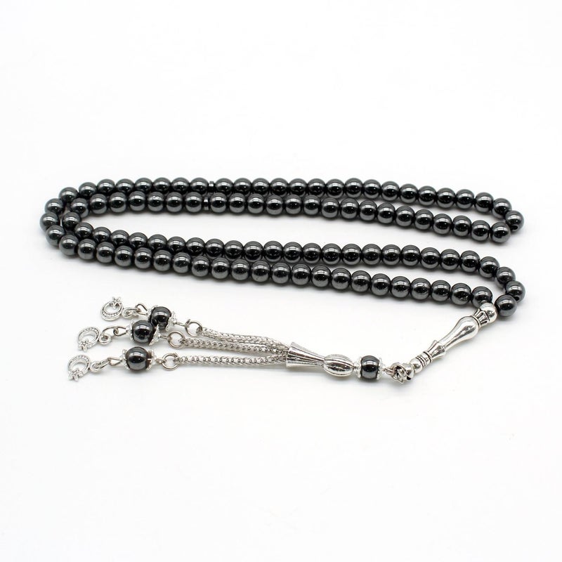 Nobby 99 Beads 6mm Black Aqeeq Tasbih Misbaha – Islamic Prayer Beads for Men, Subha for Dhikr Zikr, Ramadan  Gift - Image 1