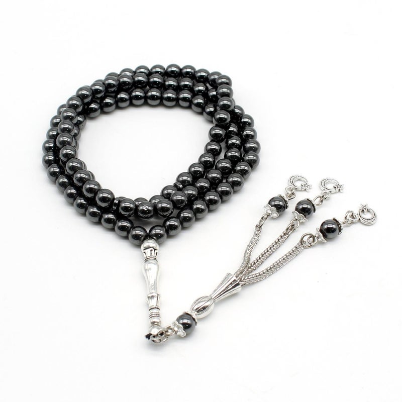 Nobby 99 Beads 6mm Black Aqeeq Tasbih Misbaha – Islamic Prayer Beads for Men, Subha for Dhikr Zikr, Ramadan  Gift - Image 4