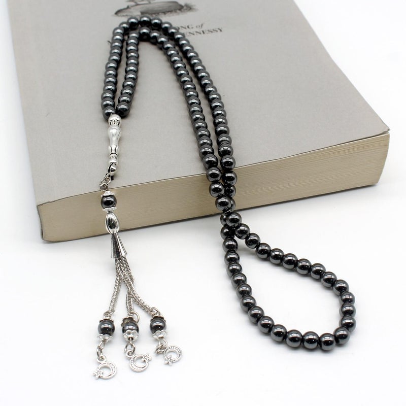 Nobby 99 Beads 6mm Black Aqeeq Tasbih Misbaha – Islamic Prayer Beads for Men, Subha for Dhikr Zikr, Ramadan  Gift - Image 5