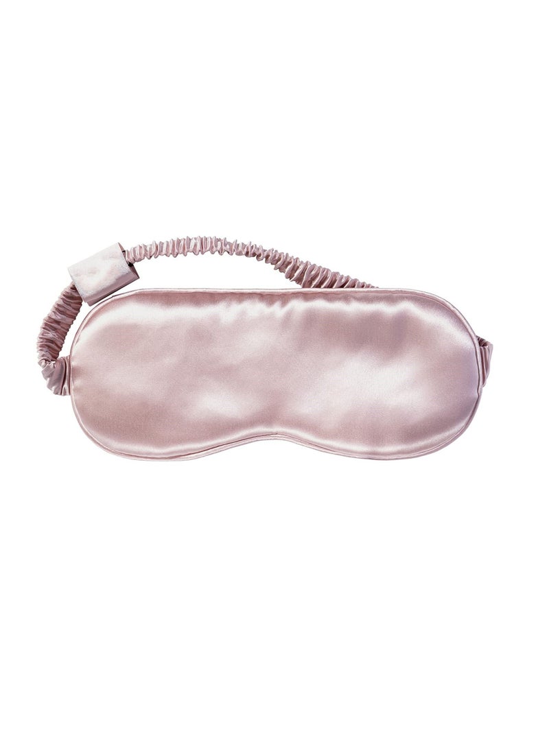 KHAJUL Slip Silk Sleep Mask 100% Pure Mulberry 22 Silk Eye Mask Comfortable Sleeping Mask with Elastic Band Pure Silk Filler and Internal Liner Pink - Image 2