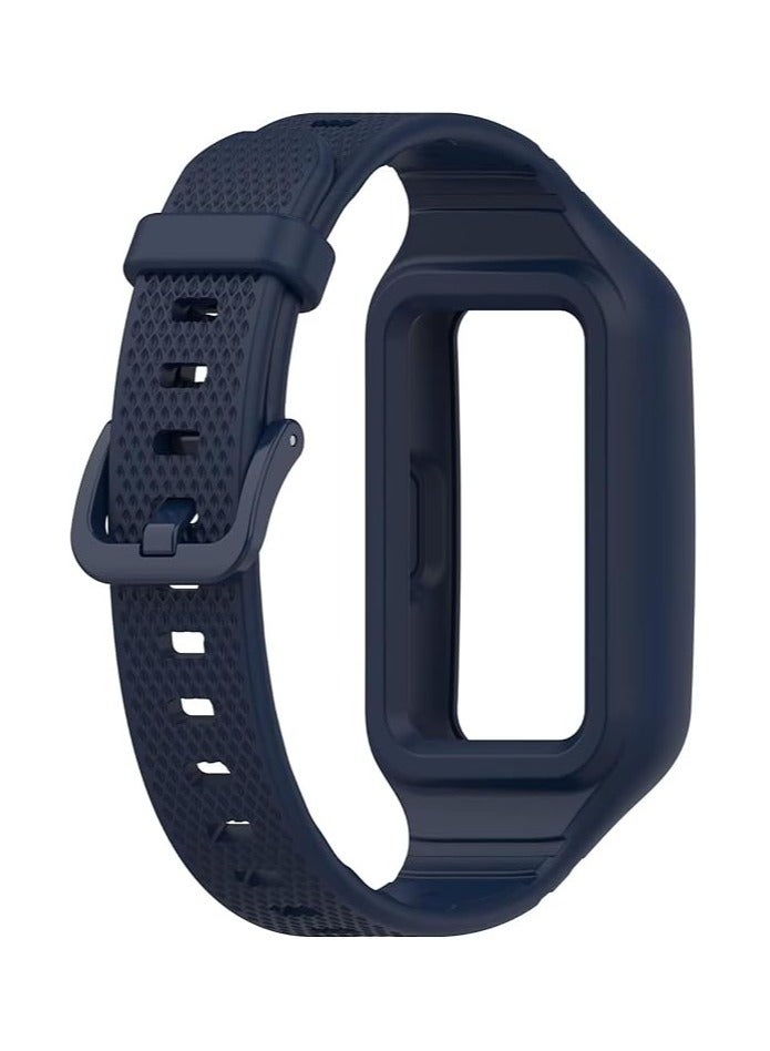 Strap for Xiaomi Mi Band 7, Flexible Silicone Replacement Watch Adjustable Smart Watch Strap., Xiaomi Haylou RT LS05S(Blue) - Image 3