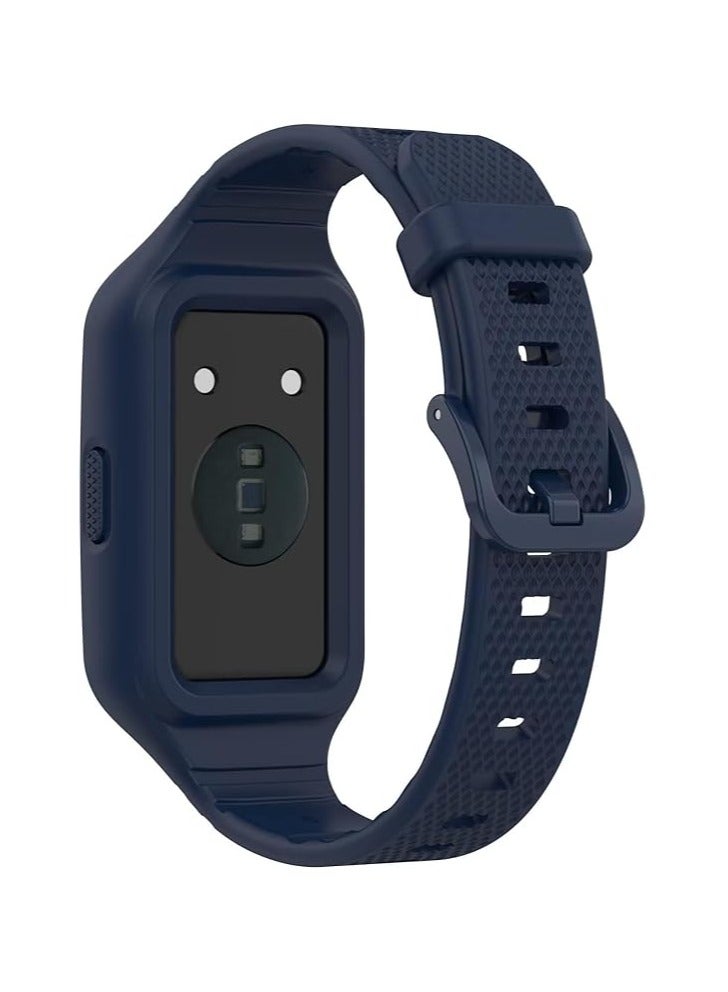Strap for Xiaomi Mi Band 7, Flexible Silicone Replacement Watch Adjustable Smart Watch Strap., Xiaomi Haylou RT LS05S(Blue) - Image 1