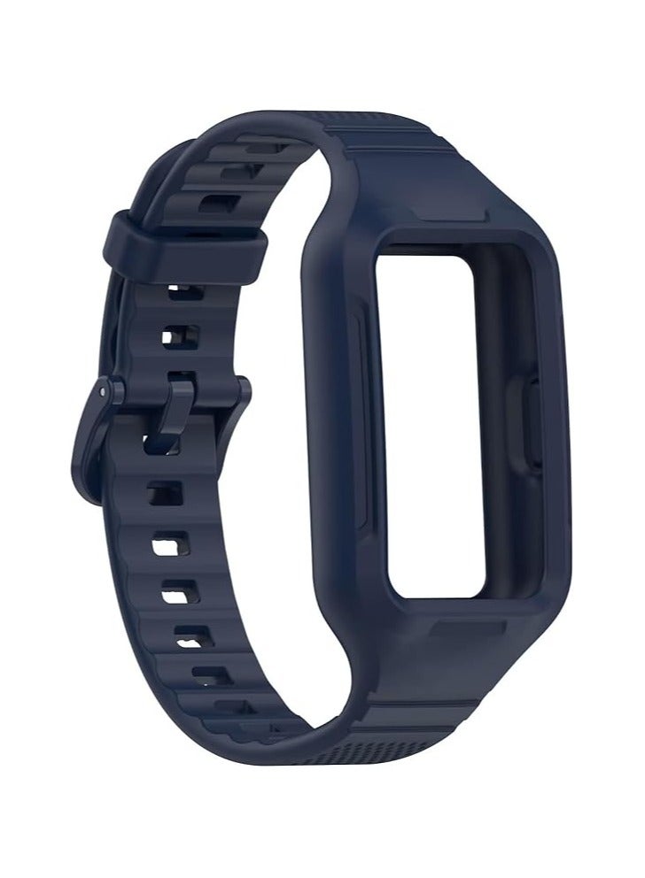 Strap for Xiaomi Mi Band 7, Flexible Silicone Replacement Watch Adjustable Smart Watch Strap., Xiaomi Haylou RT LS05S(Blue) - Image 4