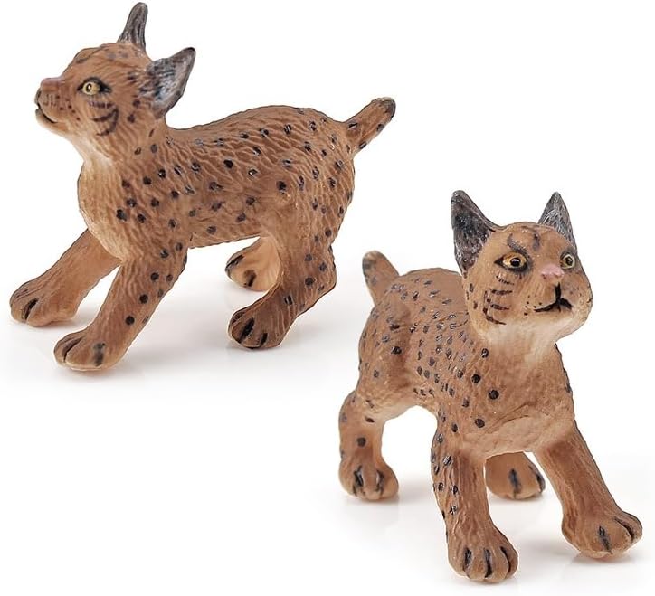 Bbiamsleep 2 Pcs Lynx Figurine Plastic Lynx Model for Christmas Birthday Decoration - Image 5