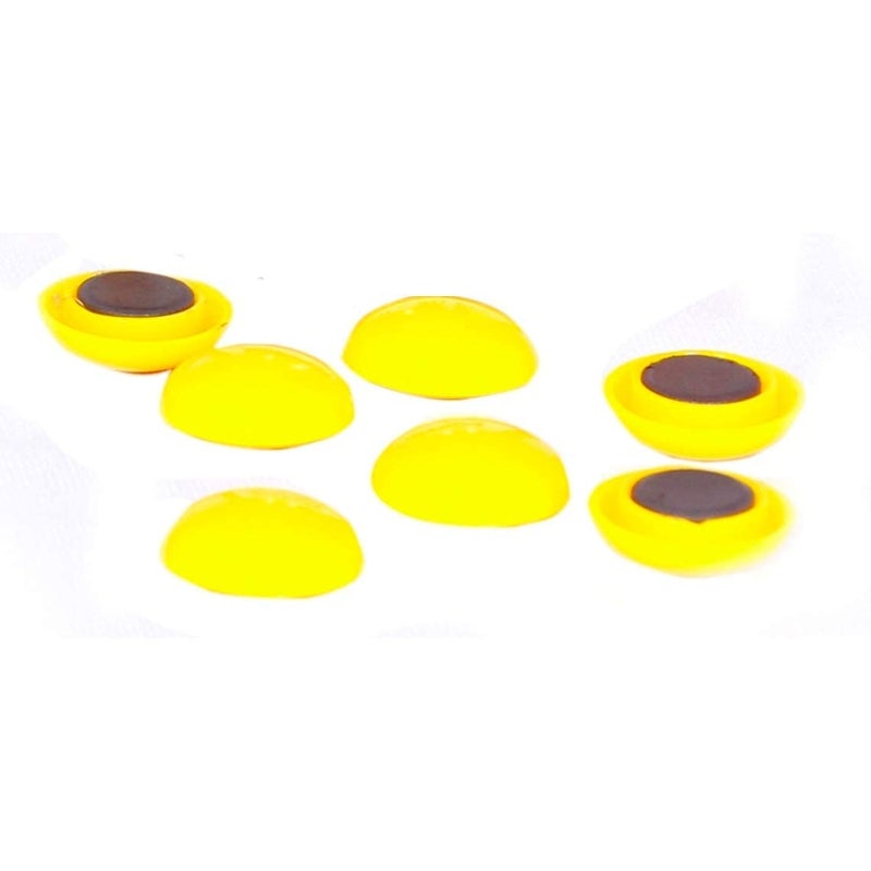 oddpod ™ 50 PCS Single Colour Plain 30mm Magnets for White Board/Refrigerator Notes, Photos, Charts, Planner - Yellow - Image 1