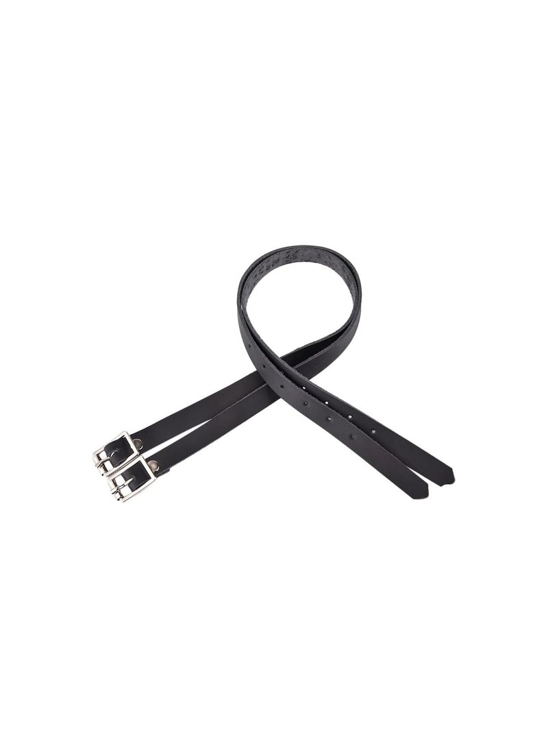 GGOOT English Spur Straps, English Spur Belt with Metal Buckle, Black Spur Straps Riding Leather Spur Straps for Equestrian Supplies  - Image 1