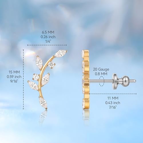 Limerencia Implant Grade Pure Titanium Studs, F136 Hypoallergenic G23 Small Dainty Cubic Zirconia Earrings for Women's Sensitive Ears - Image 4
