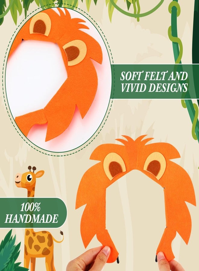 Kigeli 30 Pcs Jungle Animal Safari Ears Headbands for Hair Hoops Photo Booth Props One Birthday Halloween Favors(Animals) - Image 4