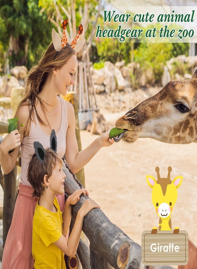 Kigeli 30 Pcs Jungle Animal Safari Ears Headbands for Hair Hoops Photo Booth Props One Birthday Halloween Favors(Animals) - Image 5