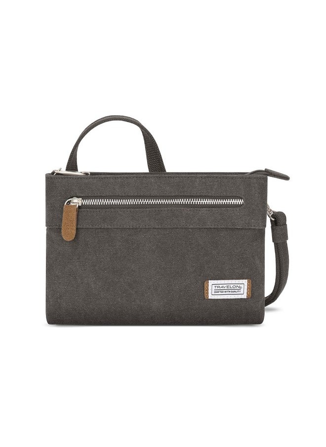 Travelon Women'S Antitheft Heritage Small Crossbody Cross Body Bag Pewter 10.5 X 7 X 2  - Image 1