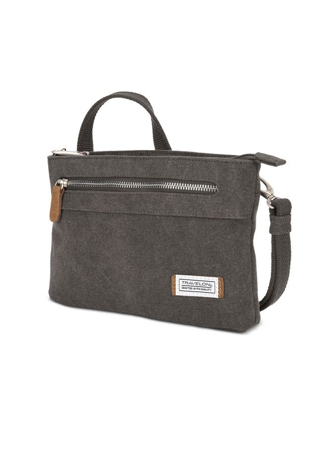 Travelon Women'S Antitheft Heritage Small Crossbody Cross Body Bag Pewter 10.5 X 7 X 2  - Image 3