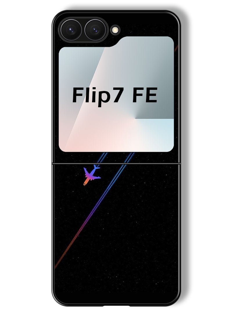 Theodor Case Compatible with Samsung Galaxy Z Flip 7 FE 6.7 Inch Protection Shockproof Bumper Cover Airplanes - Image 1