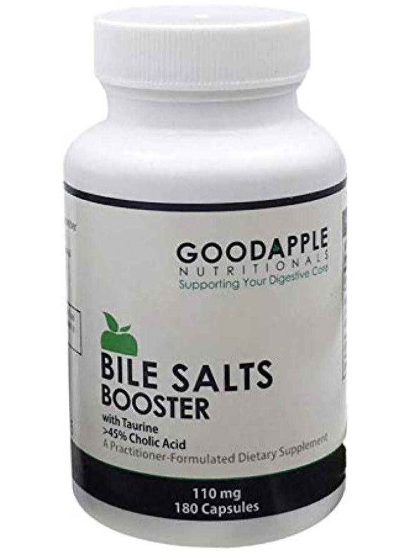 GoodApple Nutritionals - Bile Salts Booster Supports Gallbladder/No Gallbladder Ox Bile & Taurine Gallbladder Supplement Gas & Bloating Disgestive Aid especially fats 180 Capsules - 110 mg - Image 1