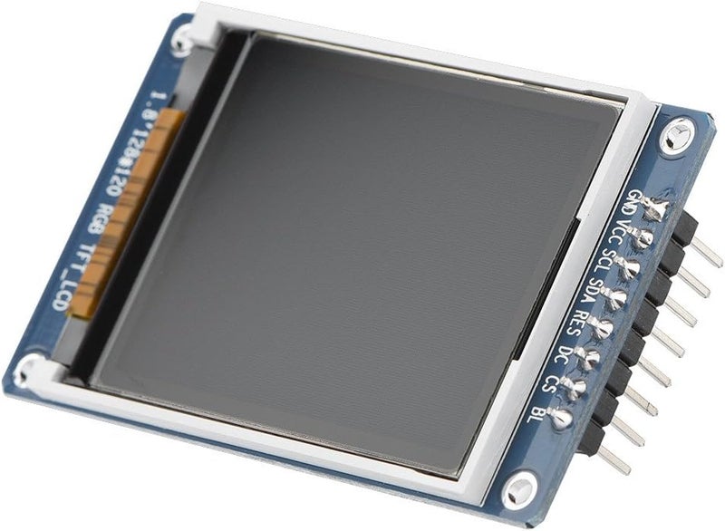 Bewinner 1.8inch LCD Display Module, TFT Screen Module 128 x 160 Resolution Onboard Driver ST7735 SPI Interface, Full-Color LCD Screen Display Controller Module - Image 1