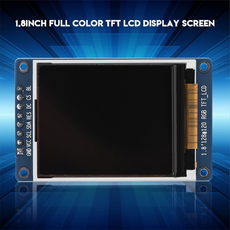 Bewinner 1.8inch LCD Display Module, TFT Screen Module 128 x 160 Resolution Onboard Driver ST7735 SPI Interface, Full-Color LCD Screen Display Controller Module - Image 2