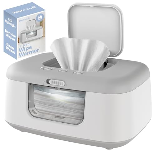 Jool Baby TinyBums Baby Wipe Warmer Dispenser with LED Changing Light OnOff Switch Gray - Image 1