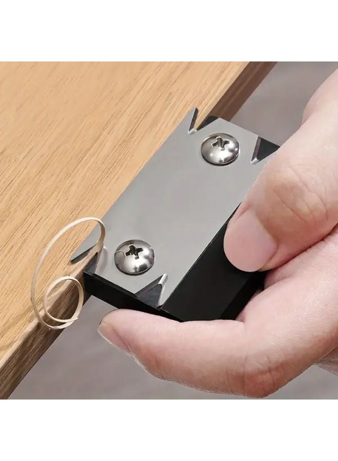 Orange Handheld Metal Trimmer Deburring Tool Manual Woodworking Edge Banding Corner Planing - Image 2