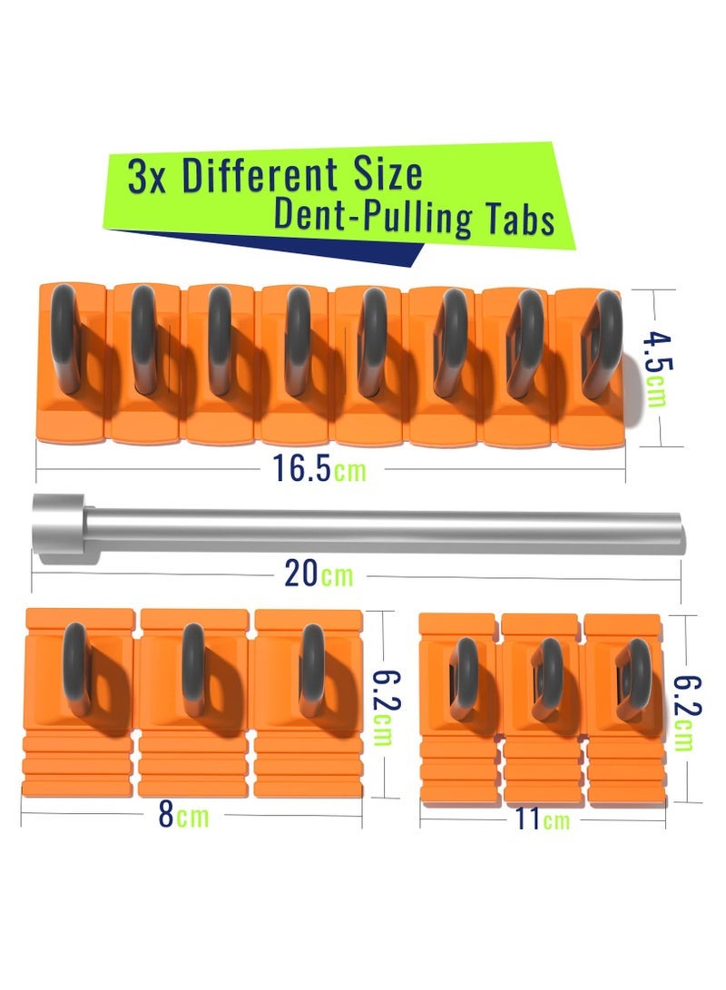 كابتن تيك Car Dent Repair Tools, Heavy Duty Paintless Repair Removal Tools Strong Dent Puller Handle Lifter Yellow Glue Tabs Powerful Body Repair Dent Remover Tool Kit for Car Dent Repair, Yellow - Image 2