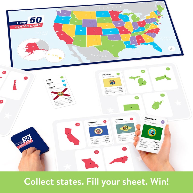 The World Game The 50 States Game - US Geography Board Game - Educational Game for Kids & Adults - Fun Learning for Teenage Boys & Girls - Image 2