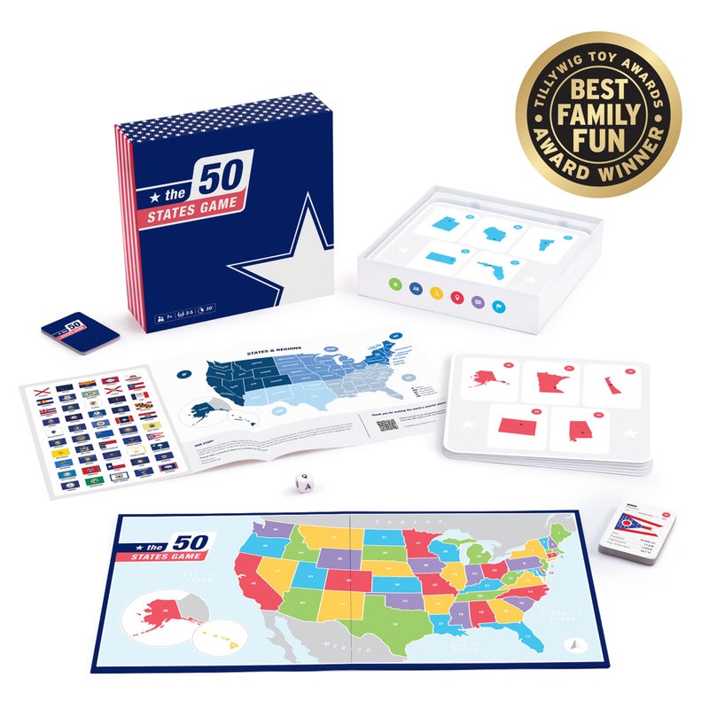 The World Game The 50 States Game - US Geography Board Game - Educational Game for Kids & Adults - Fun Learning for Teenage Boys & Girls - Image 5
