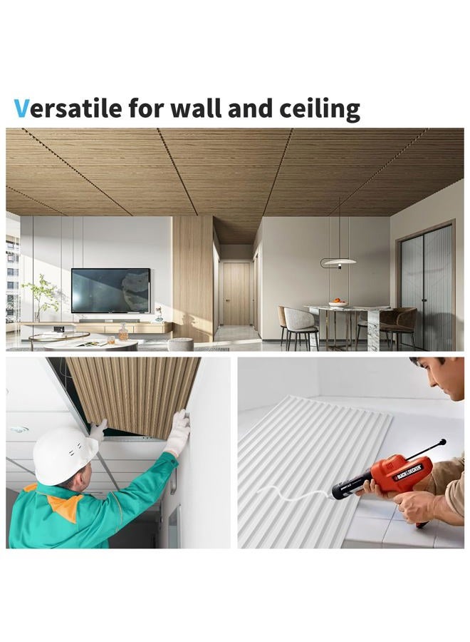 Art3d 6-Pack Slat Design 3D Wall Panels for Interior Wall Decor, 2x4 FT PVC Decorative Drop Ceiling Tiles - Walnut - Image 5