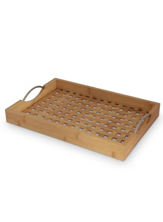 السيف  صينية تقديم خشبية مستطيلة مثقبة خشبية