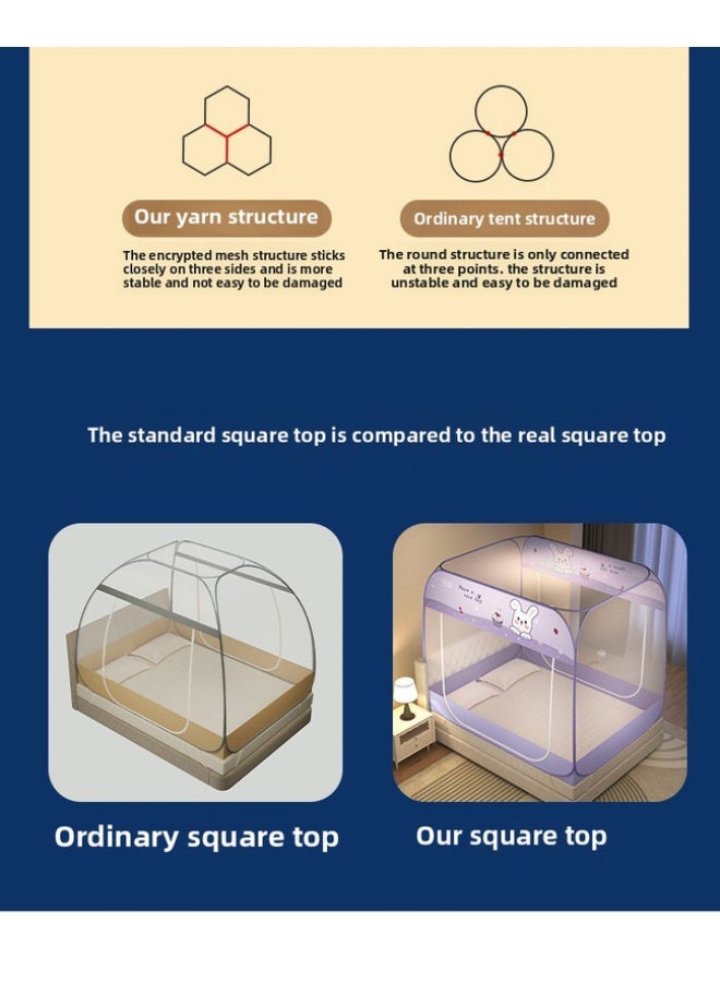 ORiTi New Mosquito Net For Home Bedroom, 150x200 cm, Anti Fall Children'S Full Face Cover - Image 2