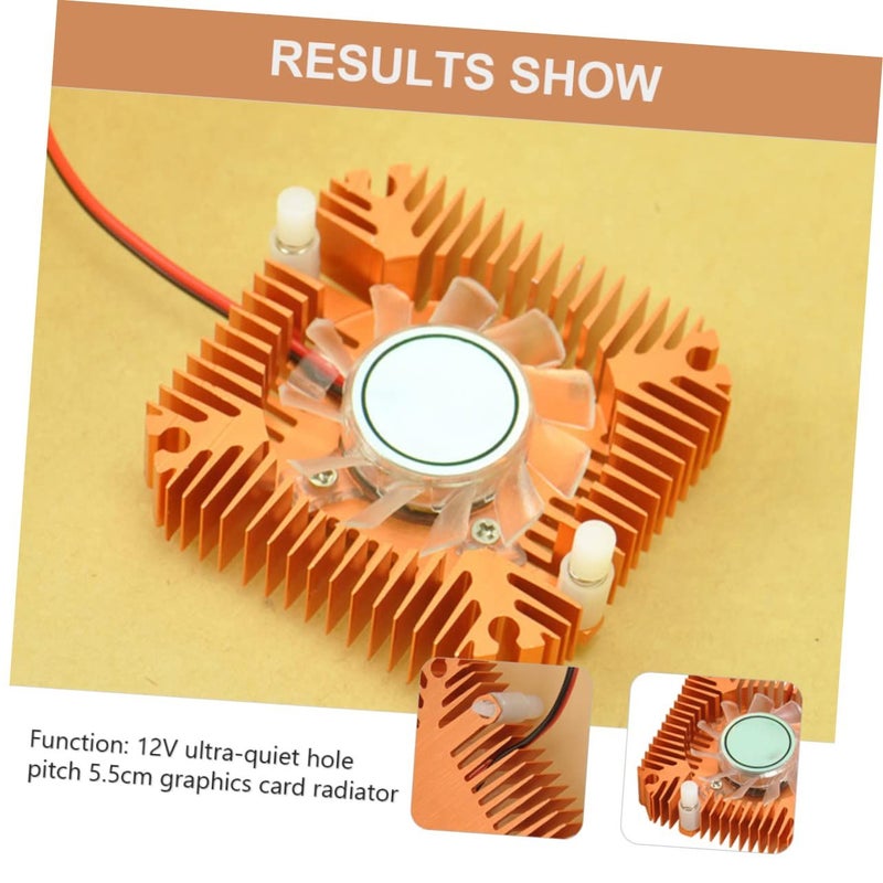 12V Gpu Fan Cooler Silent Graphic Card Air Cooling Device Pure Radiator Efficient Reduced Noise Extended Lifespan Black - Image 3
