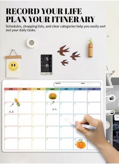Generic 3-Pack Magnetic Calendar for Refrigerator,Dry Erase Fridge Calendar Magnet Organizes,Detachable Reusable，with 6 Markers & Whiteboard Eraser,for Home Routine Planning Kids Planner Schedule Reminder  - Image 3