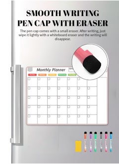 Generic 3-Pack Magnetic Calendar for Refrigerator,Dry Erase Fridge Calendar Magnet Organizes,Detachable Reusable，with 6 Markers & Whiteboard Eraser,for Home Routine Planning Kids Planner Schedule Reminder  - Image 4