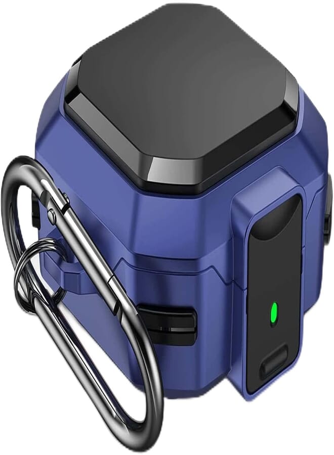 Next Next store Compatible with Samsung Galaxy Buds 2 Case (2021) / Galaxy Buds Pro Case (2021) / Galaxy Buds Live Case (2020), [Secure Lock] TPU Case with Keychain (Blue)