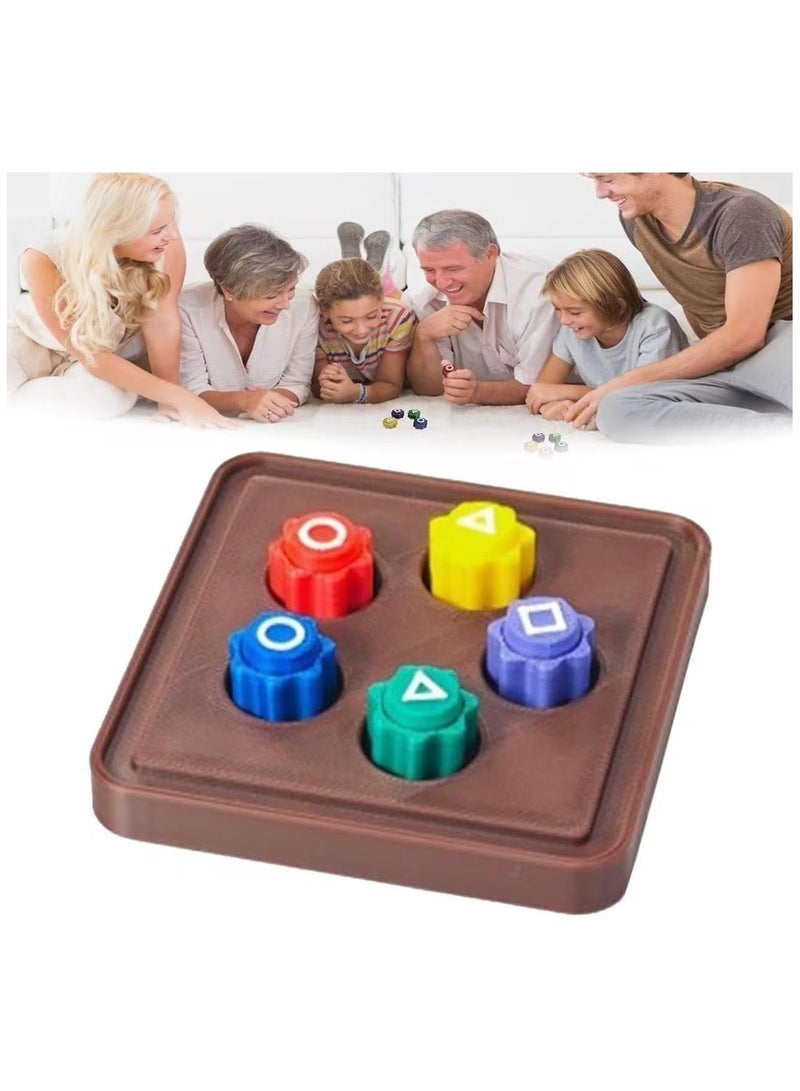 عام مجموعة الألعاب الكورية التقليدية من 5 قطع لعبة الحجارة (Jack Stone Pebble Set) - Gonggi - لعبة إلتقاط الحجارة T - تدريب مهارات العين واليد (مجموعة واحدة + قاعدة) - Image 1